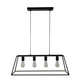 4 Globe Pendant Light With Box Frame In Black Finish E27 60W 4 Globe Pendant Light With Box Frame In Black Finish E27 60W